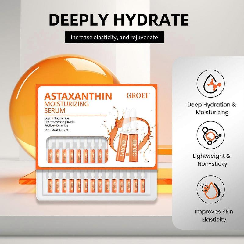 Astaxanthin Serum for Face, Niacinamide Serum for Face, Anti Aging Serum for Firmness, Moisturizing, Smooth Fine Lines, Dry Skin, Glow, Shrink Pores
