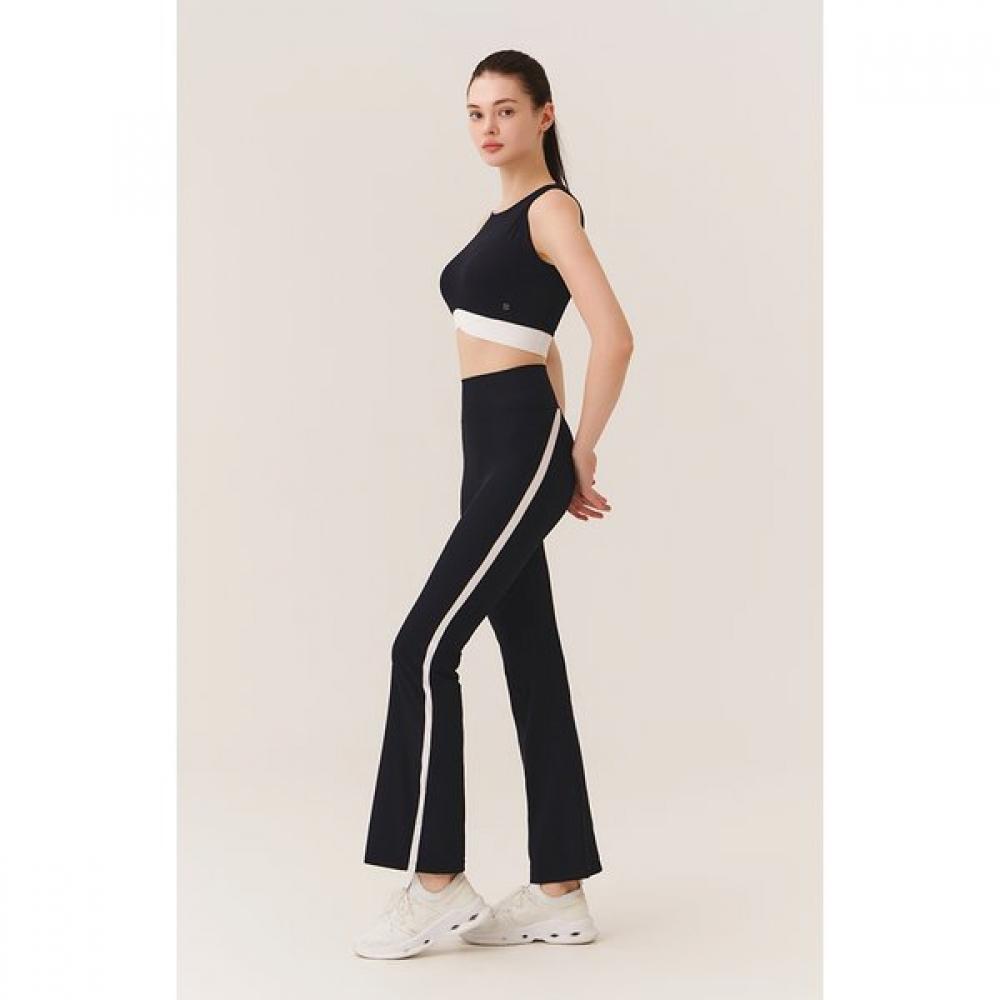 Huit Ticha Ribbed Contrast Bootcut Leggings Long Ver. Htwle5k51t