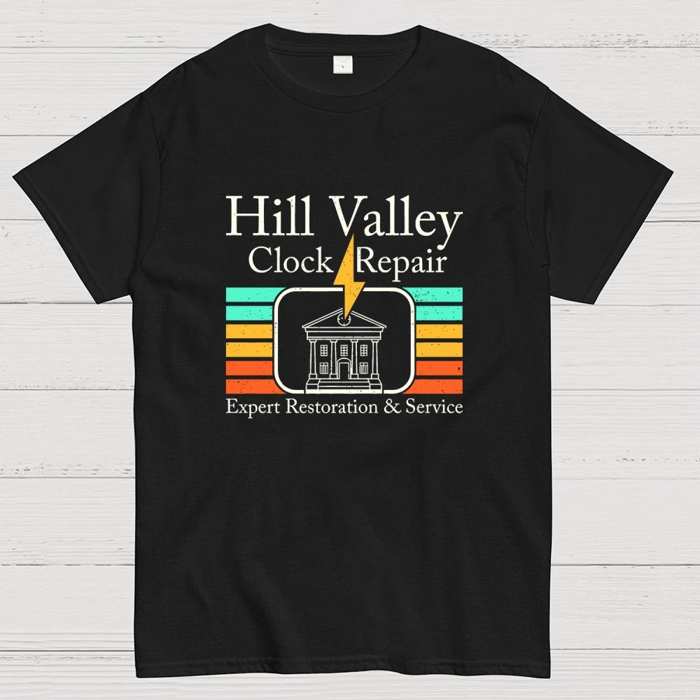 Hill Valley Clock Repair Cotton Casual Cool Loose T-Shirt