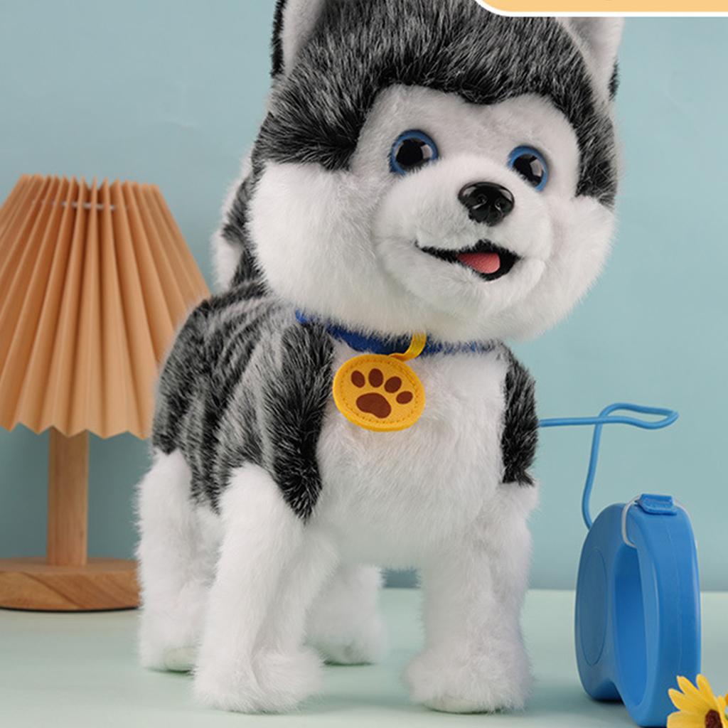 Электронная интерактивная плюшевая игрушка с поводком на дистанционном управлении Реалистичный робот-щенок для детей от 4 лет