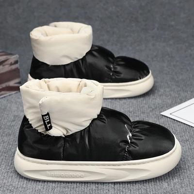 Мужская и женская хлопковая обувь зимняя плюшевая изоляция удобная повседневная обувь для домашнего использования на открытом воздухе для пар противоскользящие зимние ботинки