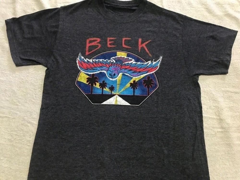 Beck Singer Band Тур Темно-серый Футболка Полный Размер S-5XL Унисекс Футболка