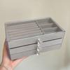 3-Layer Drawer Storage Box High-Capacity Earrings Necklaces Storage  Countertop Display