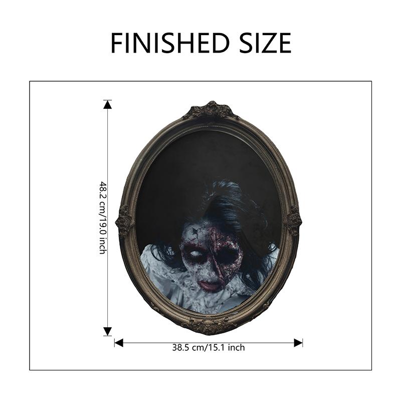 Halloween Theme Horror Mirror Zombie Living Room Festival Atmosphere Wall Decoration Wall Sticker Home Decoration
