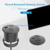 Y5GD Круглая встраиваемая в стол розетка с USB C Зарядная станция для рабочего стола для офиса
