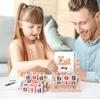 Matching Letter Game Spelling Reading English Alphabet Wooden Letters Card Mat- Game Children Pre-school Learning Language Toys