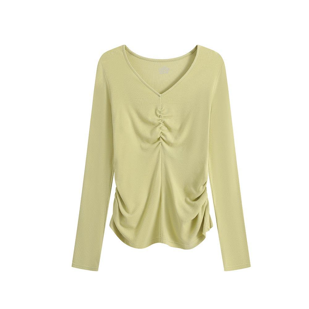 Женский облегающий трикотажный термотоп с длинными рукавами