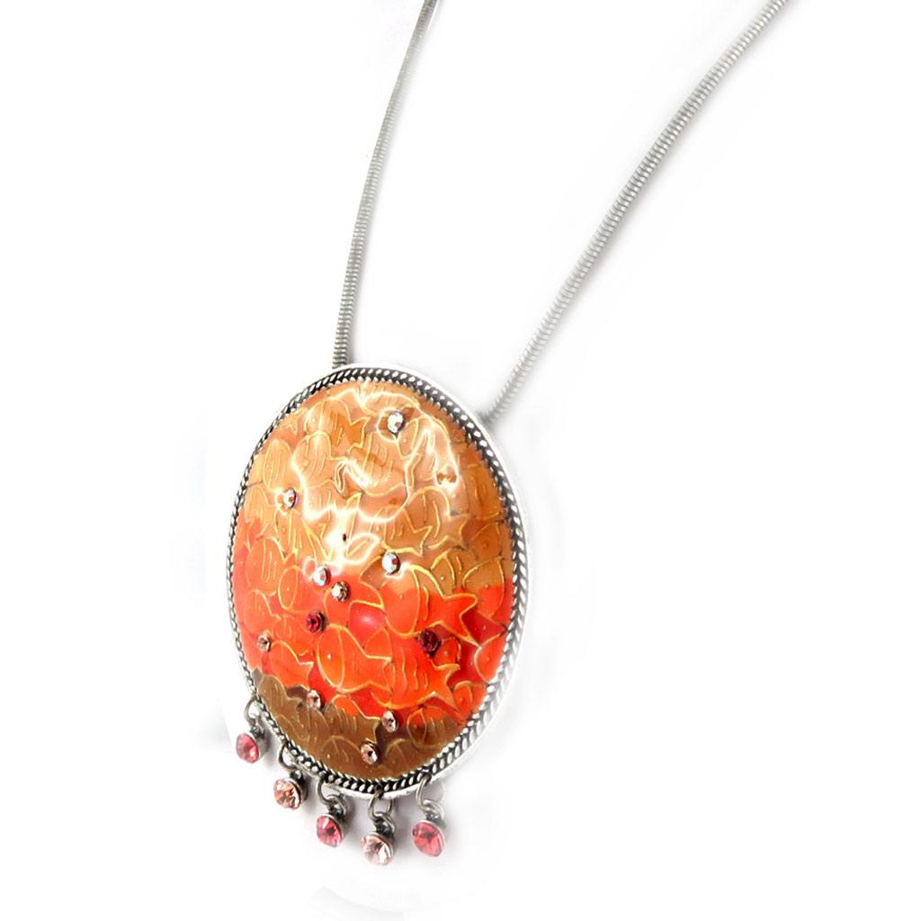 Les Trésors De Lily [E0681] — Оранжевое дизайнерское колье «Таласса»