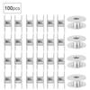 100pcs Aluminum Bobbins Empty Spool for Flat Sewing Machine Parts