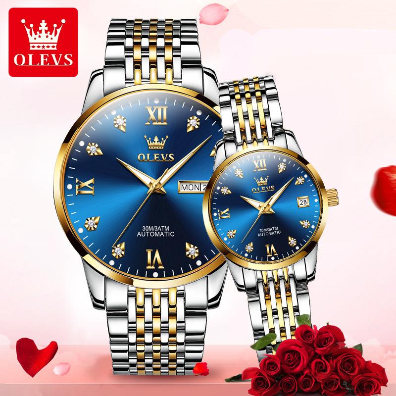 OLEVS Brand Watches Automatic Mechanical Watch Small Students Casual Couple Watch Men's Watch Women's Watch