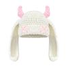 Cute And Quirky Little Devil Long-eared Knitted Hat For Women, Warm And Ear-protecting For Fall And Winter, Sweet And Cool Horned Pullover Woolen Hat