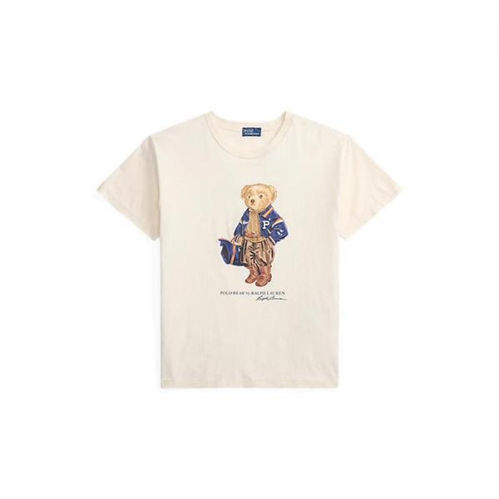 Polo Ralph Lauren Women Cotton Jersey Tee With Polo Bear Wmpoknincu21335100