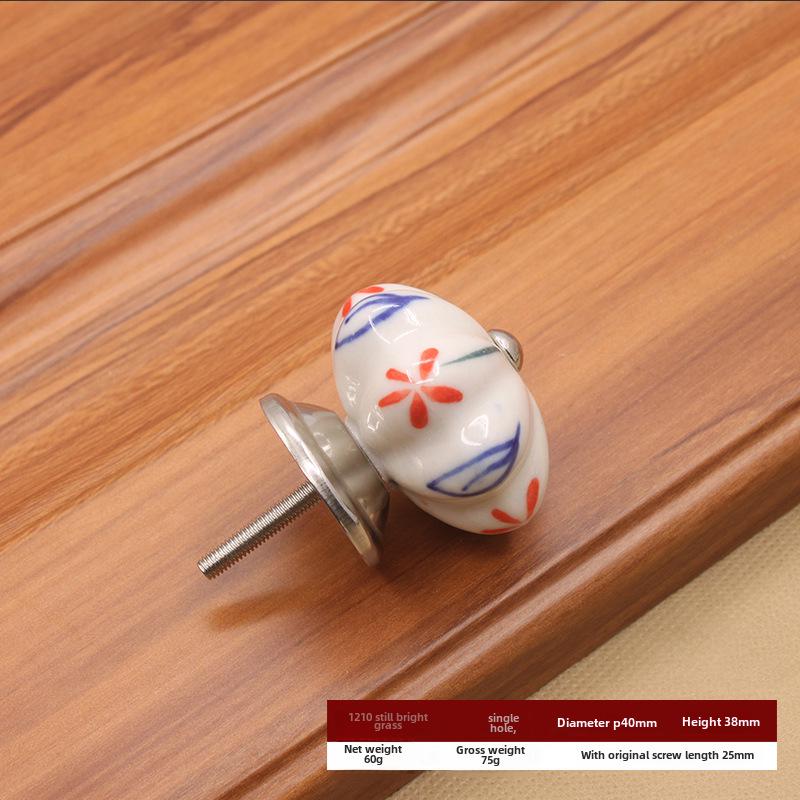 Американская современная керамическая ручка-тыква - круглая, с одним отверстием для шкафов и гардеробов