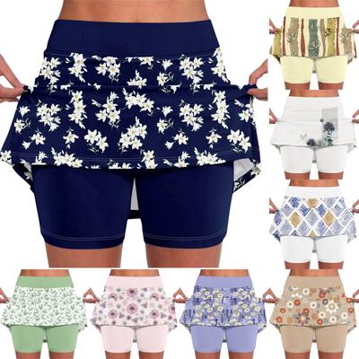 Эластичные брюки-кюлоты для йоги для женщин, спортивные шорты с принтом, легкие узкие джоггеры с высокой талией и принтом