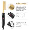 Professional Hair Straightener For Wigs Heated Comb Electric  Heating Hot Comb Hair Styling Straightening Curling Comb