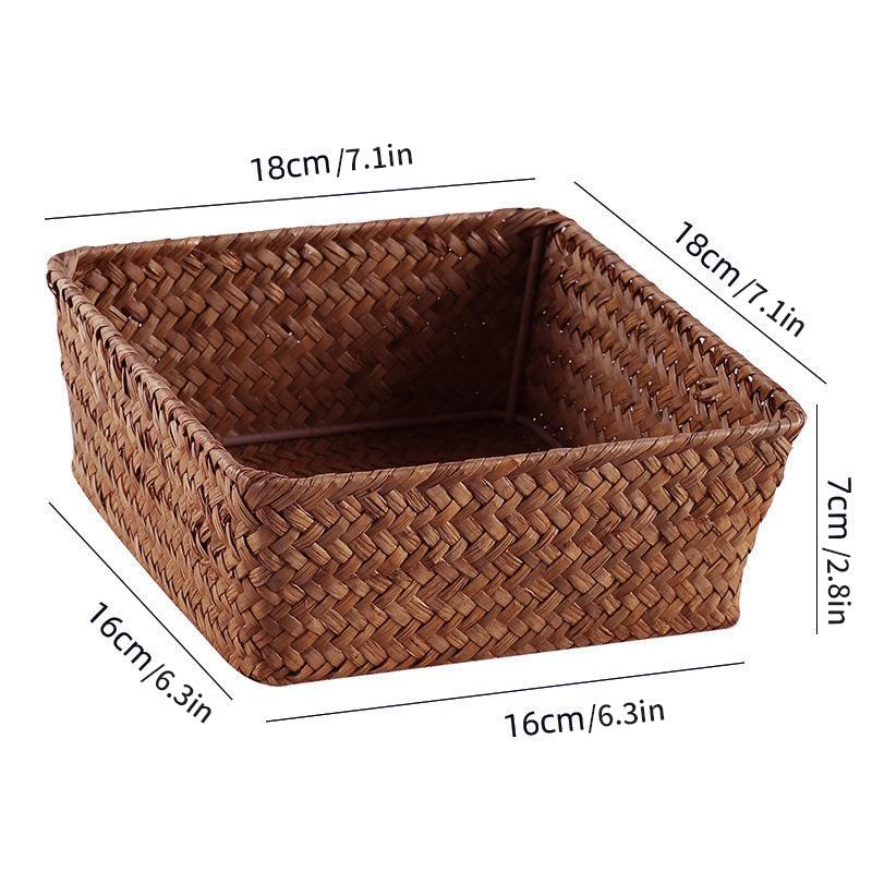 Плетеная корзина для хранения вещей Корзины для хранения вещей Ящик для шкафа Органайзер для рабочего стола Ящик для хранения вещей Серия Cesta Mimbre