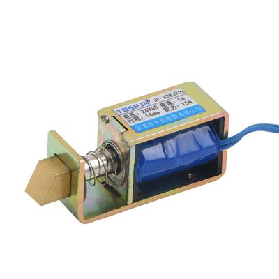 DC 12V/DC24V 1A 10 мм ход 15N удерживающая сила открытая рама толкающего типа соленоид электромагнит JF-S0837DL