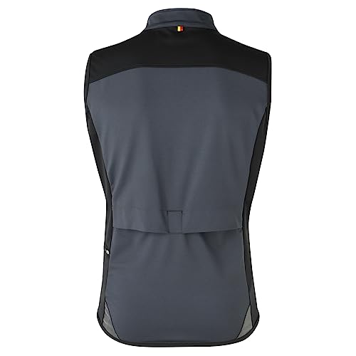 Lion de Capelmuur Cycling Vest, Autumn/Winter Windproof Vest, Windproof, Water-Resistant, Breathable, Micro-Fleece-Lined, Black, Size XS