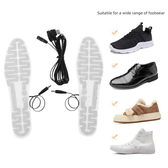 Электрогреющие стельки с USB-подогревом для обуви, коврики для зимней охоты, катания на лыжах, рыбалки и других видов спорта, нагревательная пленка для обуви.