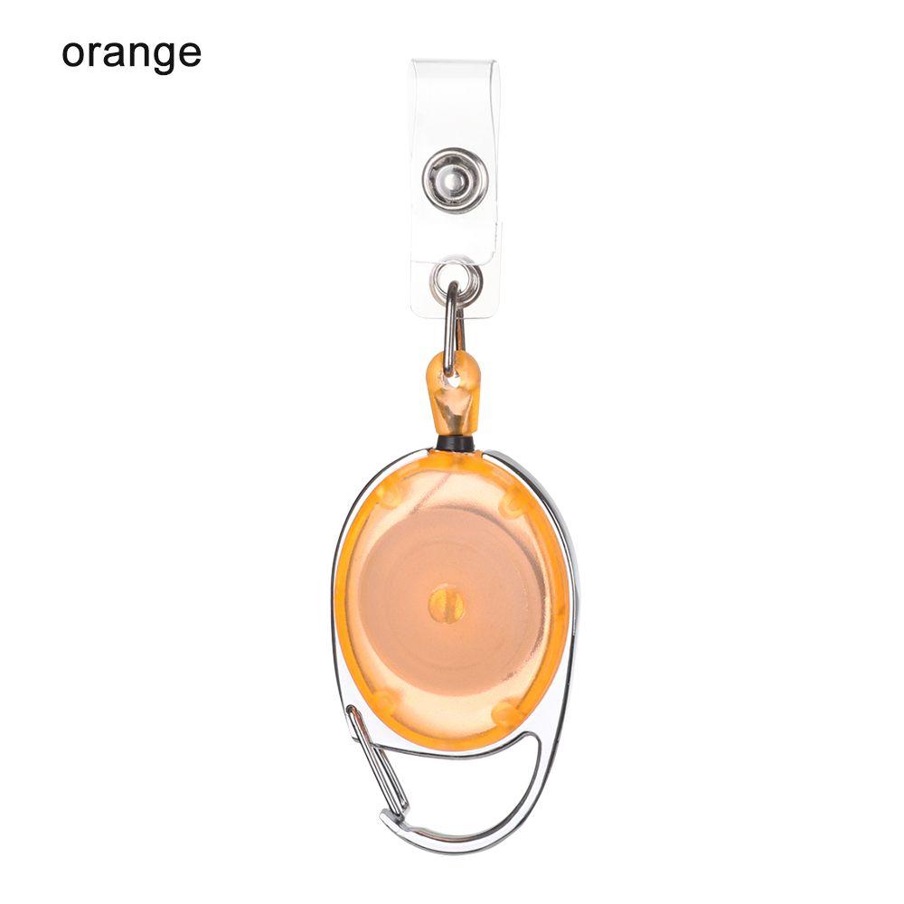 1 шт. Модный прочный зажим для ID-карты с именем, клипса против потери, выдвижное кольцо для ключей, держатель для бейджа, шнурки