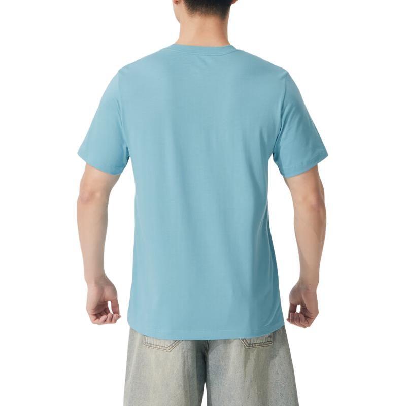 Nike T Shirts Men's Blue Crew Neck Moderate AR4999-465