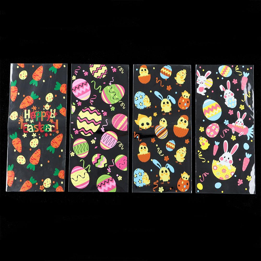 DIY Biscuits Snack Disposable Food Packaging Easter Candy Bag Cookie Packing Bag Happy Easter