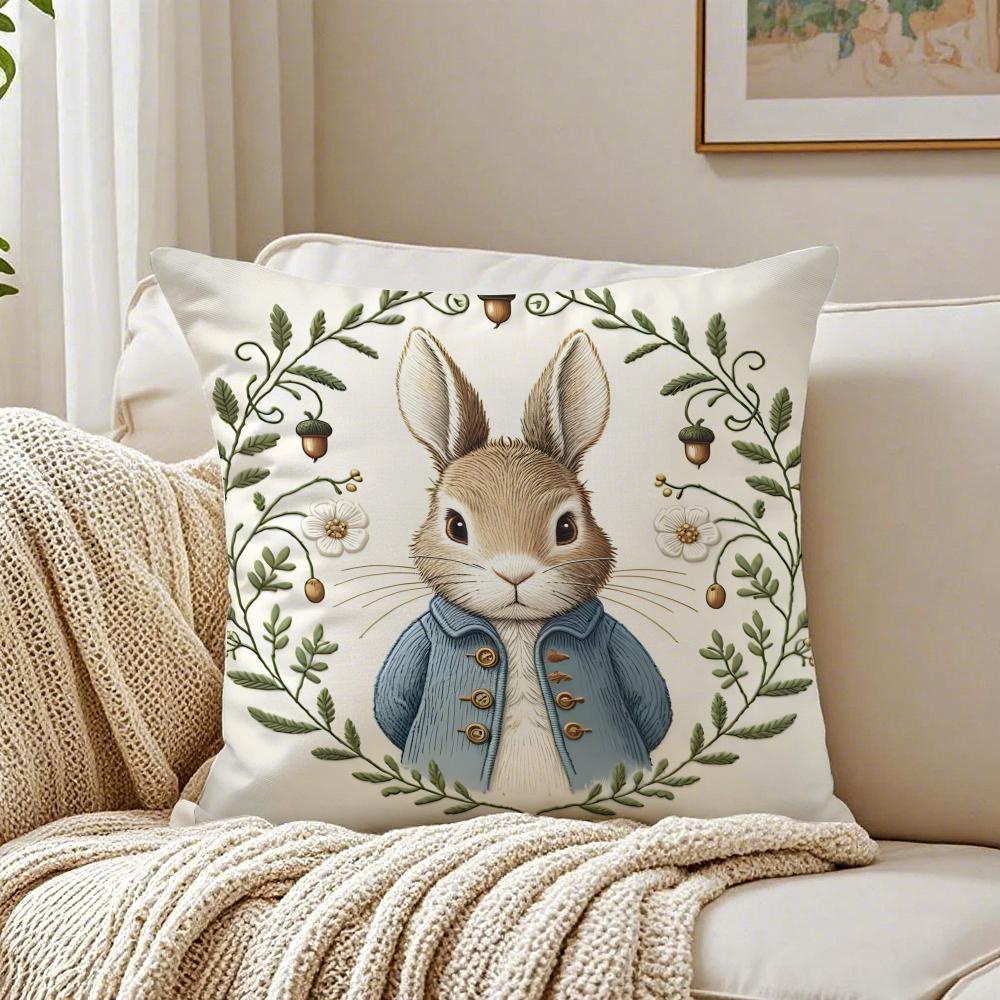 Cartoon Character CutePeter RabbitSmart Cushion Cover Pillowcase Antidustmite living Room Sofa Decor Cushion Room