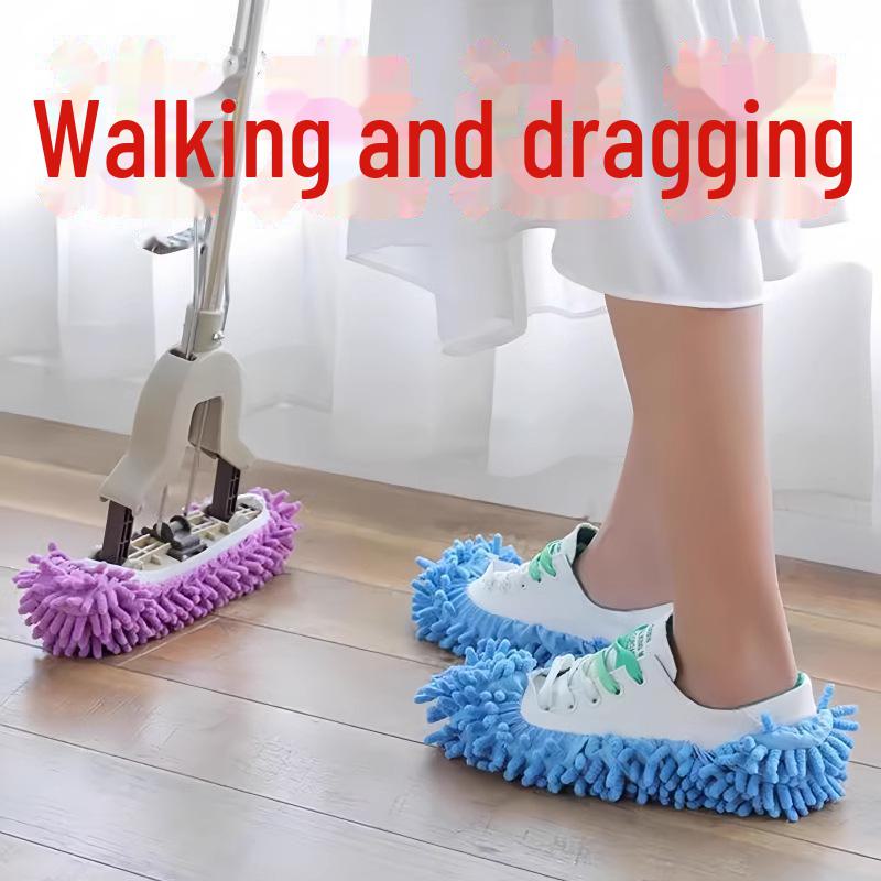 Чехлы для обуви из шенилла, которые можно мыть - Тапочки для ленивой уборки пола в помещении