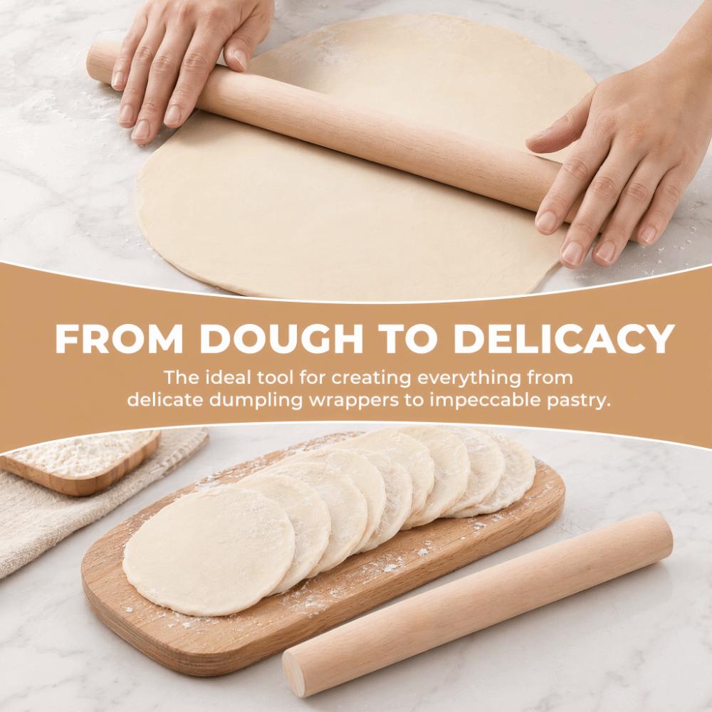 Sturdy Wood Wooden Rolling Pin Smoothing Texture Baking Rolling Pin Small Rolling Pin Pizza Dough