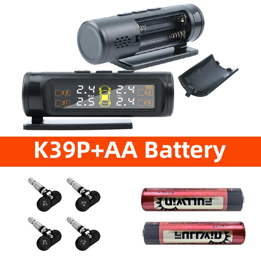 Sensors TPMS Removable Battery Wireless Intelligent Sensing Tire Pressure Monitor System Safety Alarm LCD Display