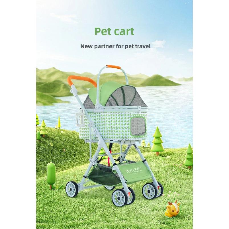 1pcs Portable Pet Stroller Suitable for Travel Washable Pet Stroller Cat and Dog Stroller Lightweight and Foldable Pet Cart