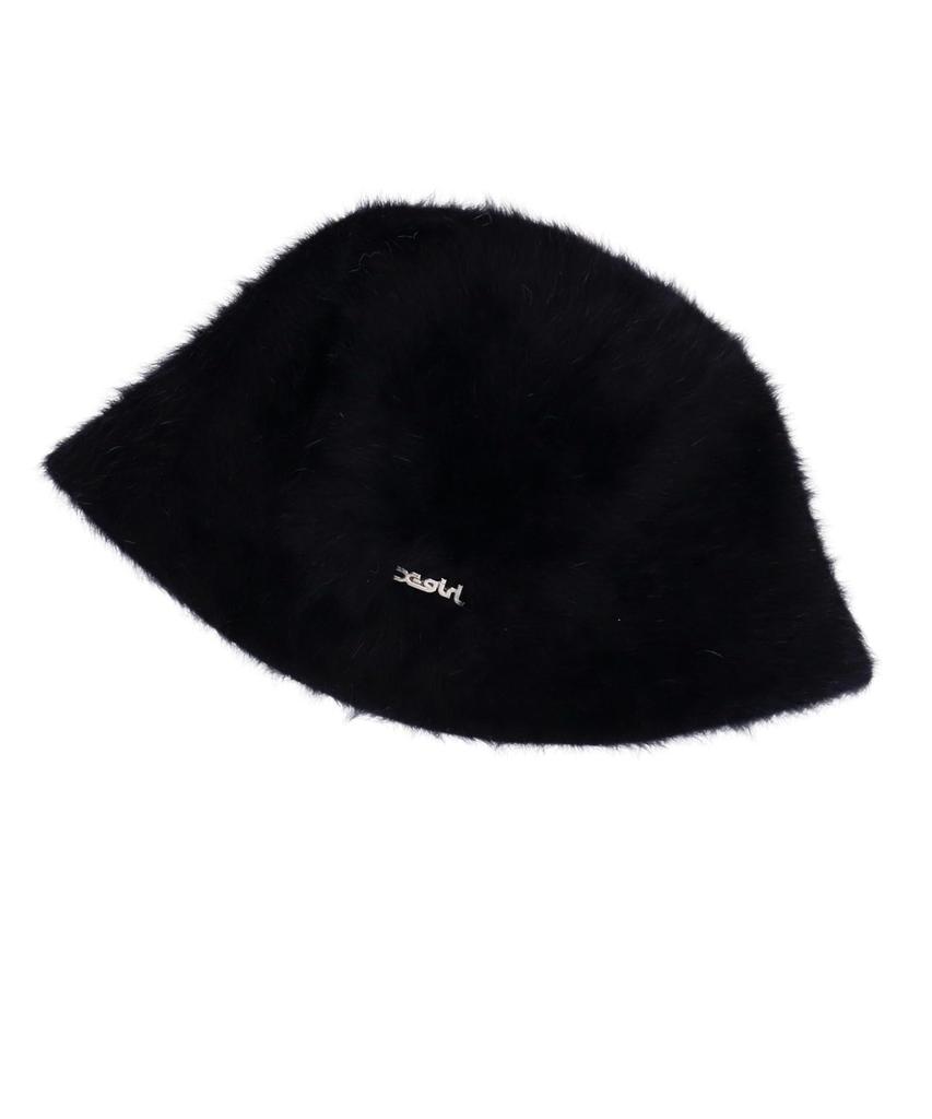 [X-girl] ШАПКА ИЗ ПУШИСТОЙ ПРЯЖИ для женщин, ЧЕРНАЯ