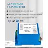 3ph AC Voltage Transmitter 5V/10V/50V/100V/200V/600V Transducer 4-20mA 5V 10V Output DC24V Power Supply Voltage Sensor