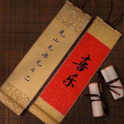 Бумага для рисования и живописи Золоченая рисовая бумага Свиток Самодельные подарки Пустой настенный свиток Мини-батик Свиток-труба Рукоделие