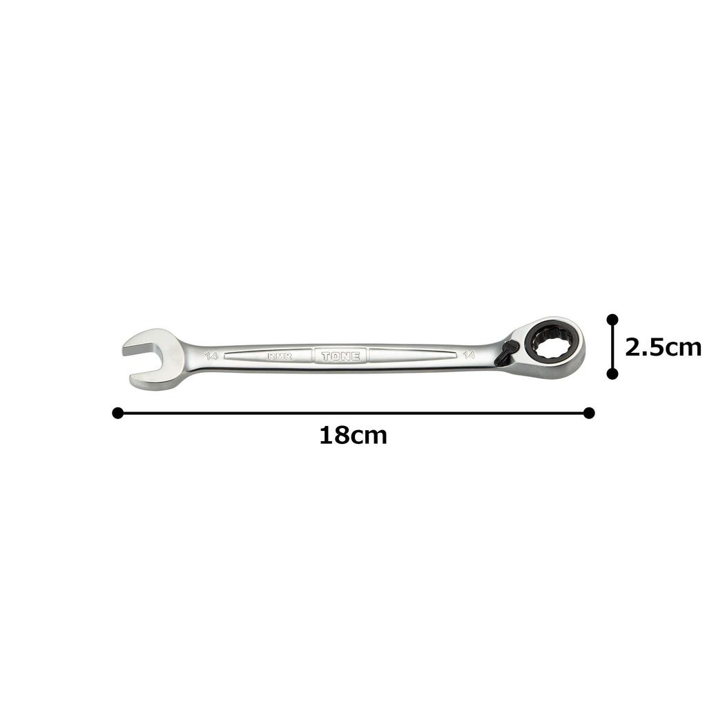 TONE Switchable Ratchet Box Wrench Width Across Flats 14mm HPRMR-14
