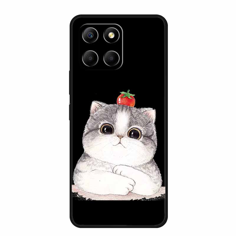 Мультяшный чехол для Honor X7c X8c X8b X5b Plus Play 9A X6b X6c Чехол для телефона X 8 7 6 C Coque Милый Кот Черный Силикон Мягкая Задняя Крышка