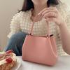 Handbag Solid Color Korean Version Ins Niche Design Bucket Bag Soft Leather Candy Color Crossbody Vegetable Basket Bag for Women