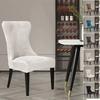 1PC Velvet Chair Cover Soft Solid Color Washable Seat Slipcover Elastic High Back Armless Chair Case Dining Room El Wedding