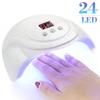 UV LED Lamp for Nails 24 LEDs USB Nail Dryer Light for Drying All Gel Polish Professional Manicure Equipment Tool