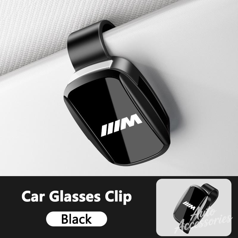 QXFA9 Car Sun Visor Glasses Storage Holder Mirror Surface Styling Accessory For BMW E93 F10 F20 F30 F40 F15 F25 F26 F31 F49 F86 M3 M5