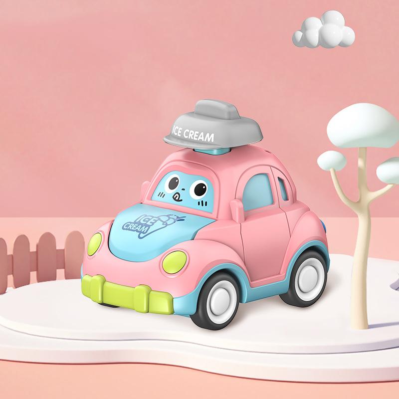 Baby Cartoon Toy Car Mini Press Go Vehicles Inertia Pull Back Cars Montessori Early Education Crawling Toys for Toddlers Boys