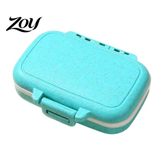 Portable Pill Organizer Three-compartment Organizer, Moisture-proof Buckle Seal Case, Weekly Holder for Travel Compact Plastic Container Morning Lunch