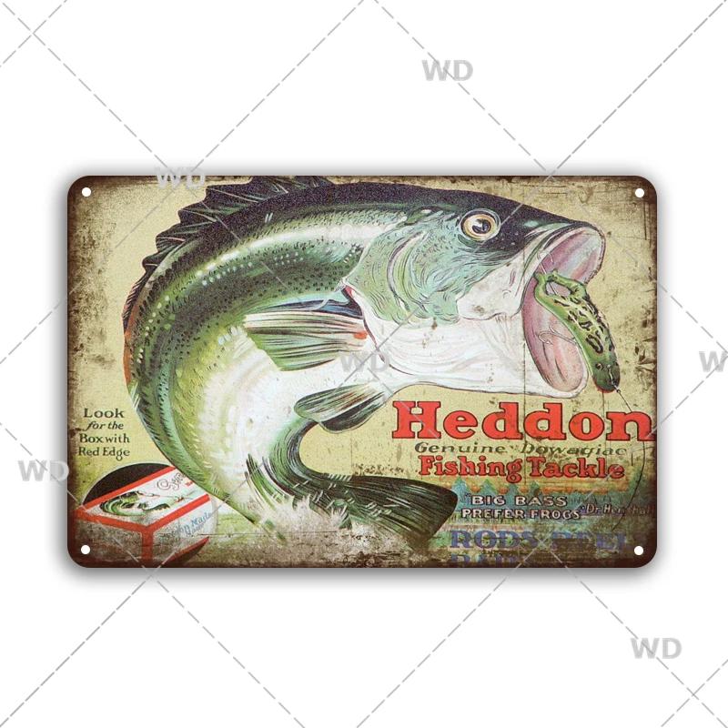 Funny Fishing Metal Tin Sign Retro Vintage Plaque Metal Poster Go Fishing Lover Gift Plate For Men Cave Fishing Home Wall Decor