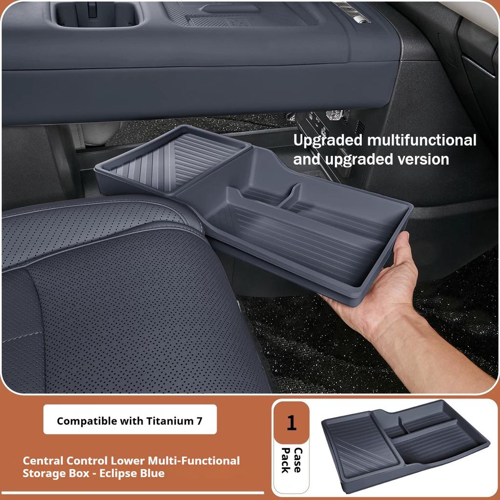For BYD Ti7 Formula Leopard Titanium 7 Car Central Control Lower Storage Box Partition Storage Interior Modification Accessories