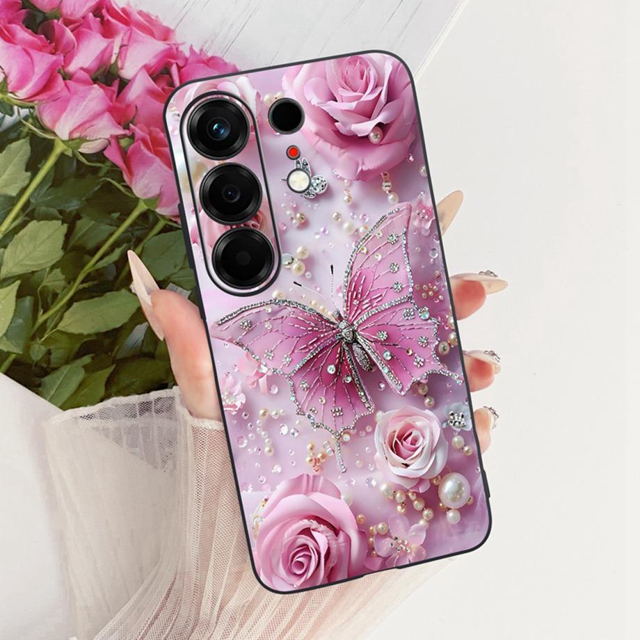 Чехол для телефона с цветочным мультяшным модным дизайном для Tecno Camon 50 4G CN5 Camon50 Funda Мягкий Жидкий Силикон Ударопрочный Задний Чехол