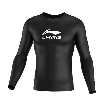 Li-Ning Комплект с длинным рукавом, теплый, не смущающий, быстросохнущий, повседневный, для серфинга, мужской купальник, черный LSYR693-3