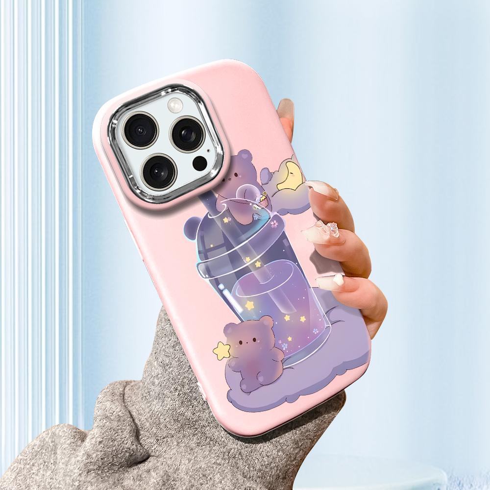 Solid Color Silver Edge Lens Fatty Casing Soft TPU Liquid Silicone Cover Shockproof Phone Case for Huawei Honor iPhone Infinix Tecno Vivo