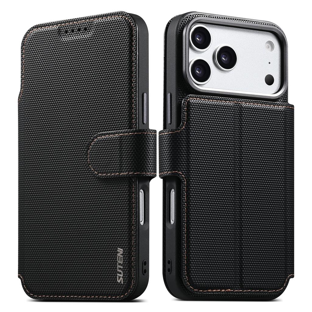 2 в 1 Съемный Флип-карты Solt Карты Solt Магнитный Кожаный Чехол для iPhone 17 Pro max 16 15 14 Ударопрочный Для Magsafe Чехол