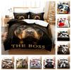 3D Dog Bedding Set Microfiber Duvet Cover 2/3 Pieces DE135*200 Oversize Animal Pattern Soft and Easy To Clean Household Decoration