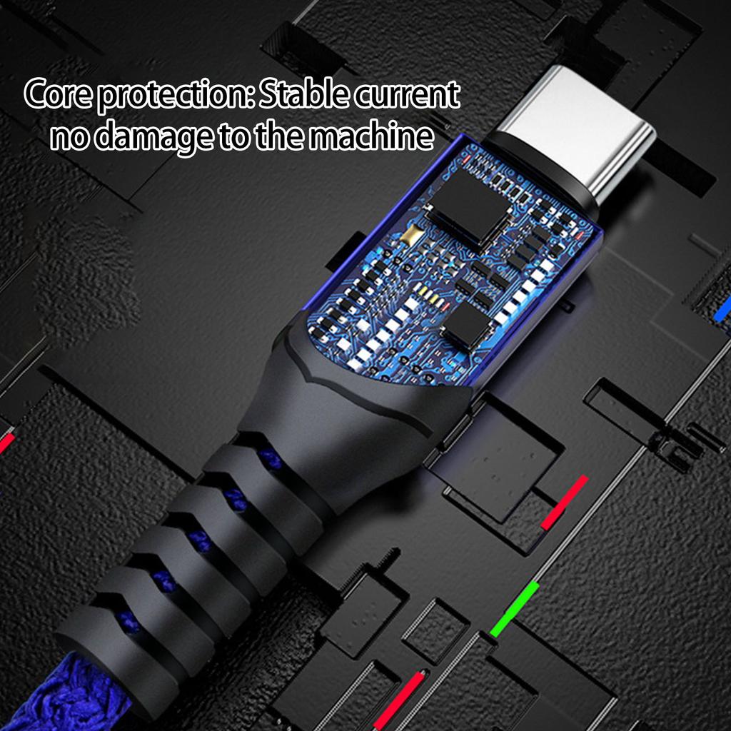 5A 66 Вт Быстрая Зарядка Плетеный USB C Кабель Высокая Прочность Решение для Быстрой Зарядки Смартфонов Планшетов В Дороге